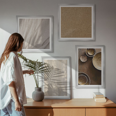Mur de tableaux Structures, textures, minimalisme