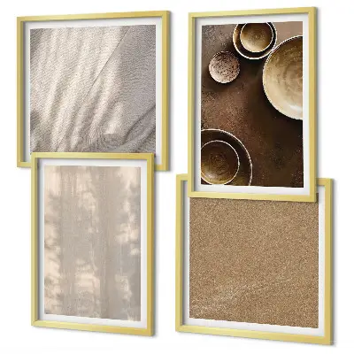 Mur de tableaux structures, textures et minimalisme