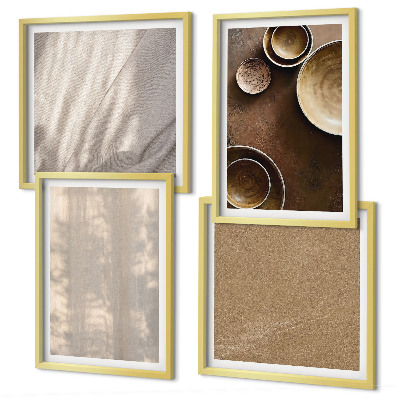 Mur de tableaux Structures, textures, minimalisme