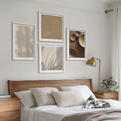 Mur de tableaux Structures, textures, minimalisme