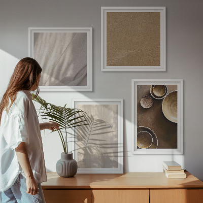 Mur de tableaux Structures, textures, minimalisme