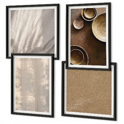 Mur de tableaux Structures, textures, minimalisme