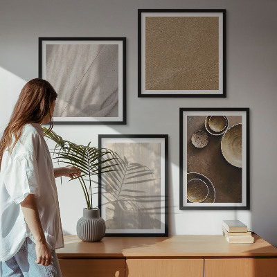 Mur de tableaux Structures, textures, minimalisme