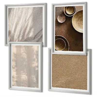 Mur de tableaux structures, textures et minimalisme