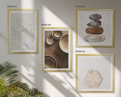 Les textures dans l'art moderne polyptyque de 2 cadres