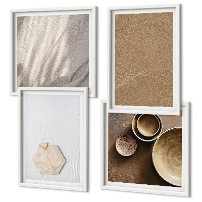 Mur de tableaux Textures chaudes minimalistes
