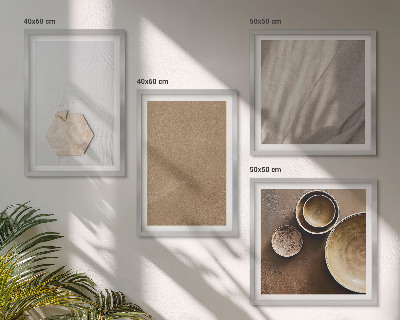 Mur de tableaux Textures chaudes minimalistes