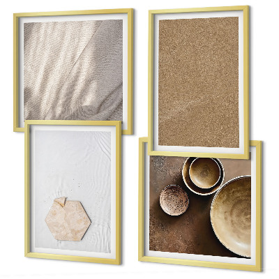 Mur de tableaux Textures chaudes minimalistes