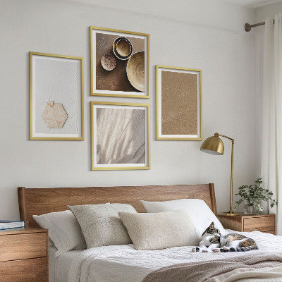 Mur de tableaux Textures chaudes minimalistes
