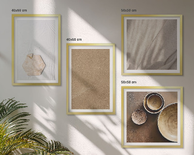 Mur de tableaux Textures chaudes minimalistes