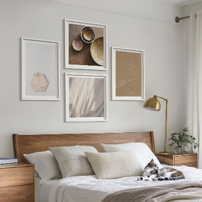 Mur de tableaux Textures chaudes minimalistes