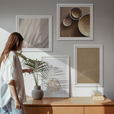 Mur de tableaux Textures chaudes minimalistes