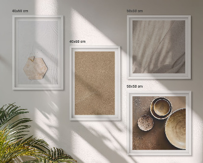 Mur de tableaux Textures chaudes minimalistes