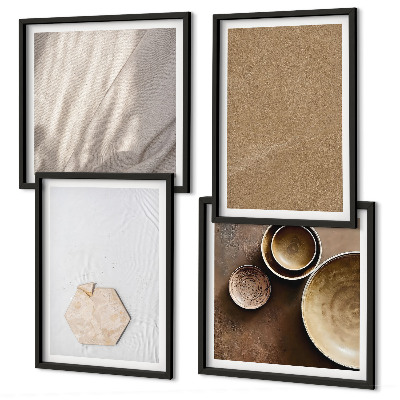 Mur de tableaux Textures chaudes minimalistes