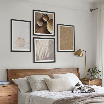 Mur de tableaux Textures chaudes minimalistes