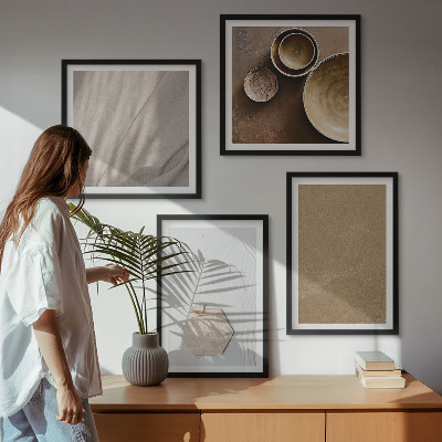 Mur de tableaux Textures chaudes minimalistes