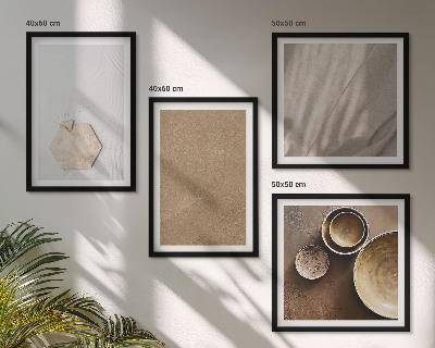 Mur de tableaux Textures chaudes minimalistes