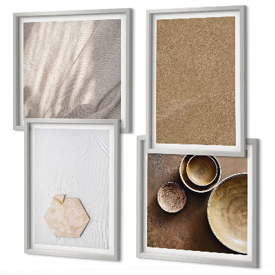 Mur de tableaux Textures chaudes minimalistes