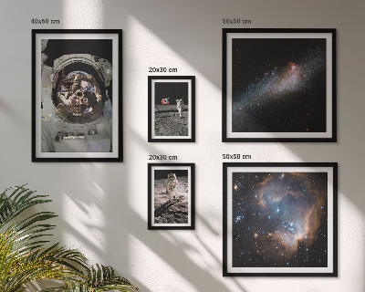 Ensemble de 5 tableaux Des astronautes atterrissent sur la Lune