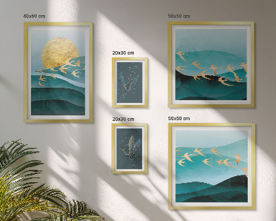 Tableau de décoration murale L'harmonie des oiseaux et des vagues dans un style moderne