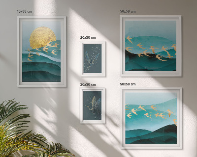 Tableau de décoration murale L'harmonie des oiseaux et des vagues dans un style moderne