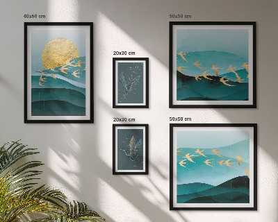 Tableau de décoration murale L'harmonie des oiseaux et des vagues dans un style moderne