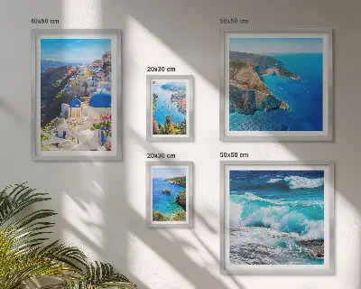 Paysage de la mer Égée lot de tableaux encadrés