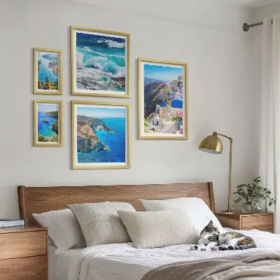 Paysage de la mer Égée lot de tableaux encadrés