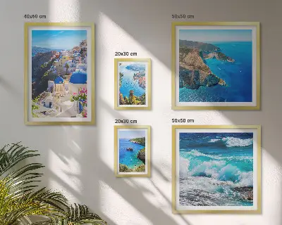 Paysage de la mer Égée lot de tableaux encadrés