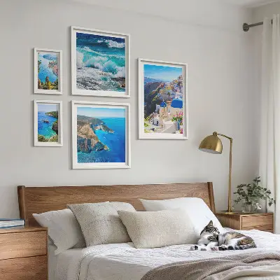 Paysage de la mer Égée lot de tableaux encadrés