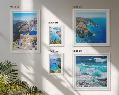 Paysage de la mer Égée lot de tableaux encadrés