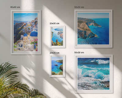 Lot de tableaux encadrés Paysage de la mer Égée
