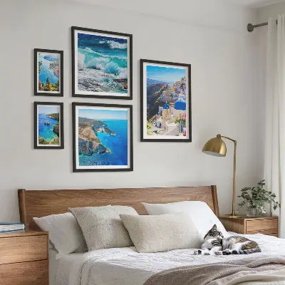 Paysage de la mer Égée lot de tableaux encadrés