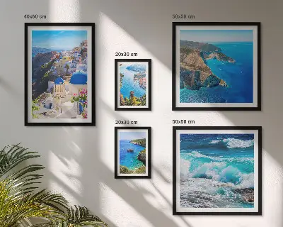 Paysage de la mer Égée lot de tableaux encadrés