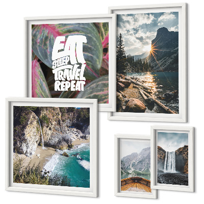 Tableau de décoration murale Paysages de cascades de montagne