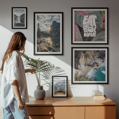 Tableau de décoration murale Paysages de cascades de montagne