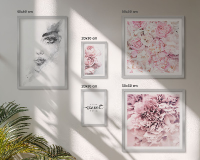 Lot de tableaux encadrés Portrait floral à propos de la maison