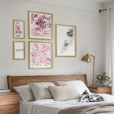 Lot de tableaux encadrés Portrait floral à propos de la maison