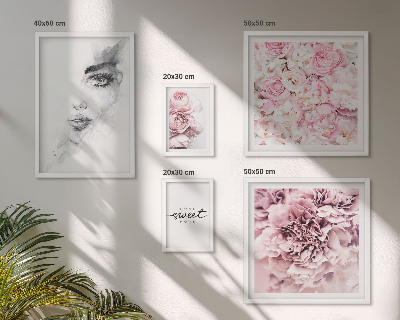 Lot de tableaux encadrés Portrait floral à propos de la maison