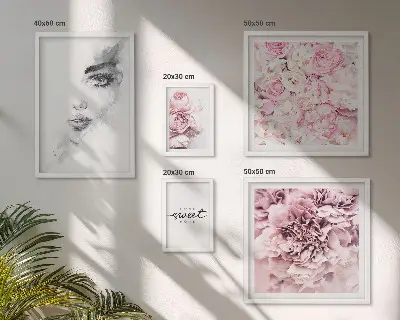 Lot de tableaux encadrés portrait floral pour la décoration intérieure