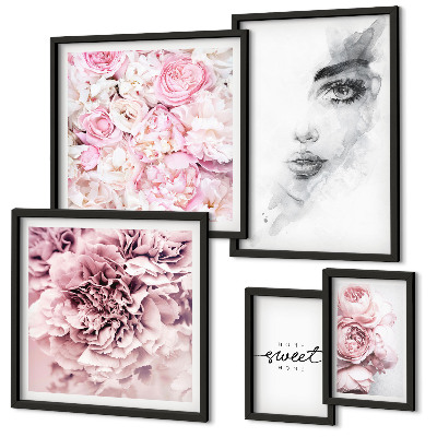 Lot de tableaux encadrés Portrait floral à propos de la maison