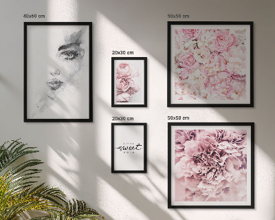 Lot de tableaux encadrés Portrait floral à propos de la maison