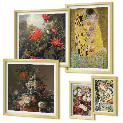 Compositions d'art floral ensemble de 5 tableaux