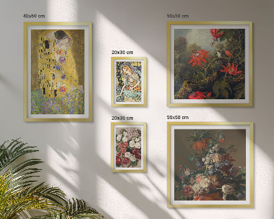 Ensemble de 5 tableaux Compositions d'art floral