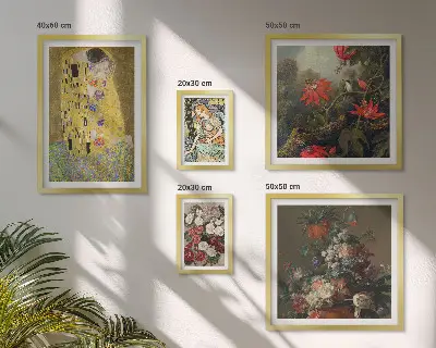 Compositions d'art floral ensemble de 5 tableaux