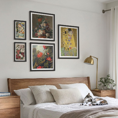 Ensemble de 5 tableaux Compositions d'art floral