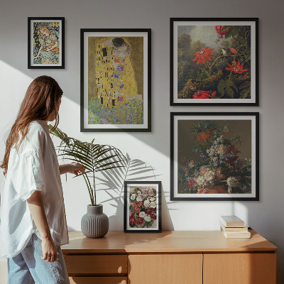 Ensemble de 5 tableaux Compositions d'art floral