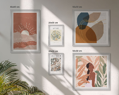 Tableau de décoration murale Motifs abstraits de plantes de style bohème