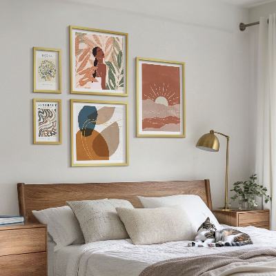 Tableau de décoration murale Motifs abstraits de plantes de style bohème