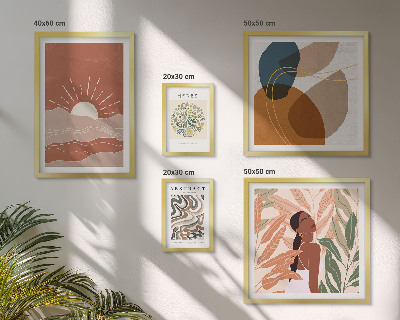 Tableau de décoration murale Motifs abstraits de plantes de style bohème